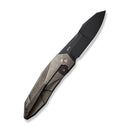 WEKNIFE Solid Flipper Knife Bronze Titanium Integral Handle (3.88" Black Stonewashed CPM 20CV Blade) WE22028-3