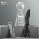 WEKNIFE Solid Flipper Knife Gray Titanium Integral Handle (3.88" Silver Bead Blasted CPM 20CV Blade) WE22028 Sample1