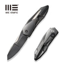 WEKNIFE Solid Flipper Knife Polished Gray Titanium Integral Handle (3.88" Polished Gray CPM 20CV Blade) WE22028-6