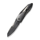 WEKNIFE Solid Flipper Knife Polished Gray Titanium Integral Handle (3.88" Polished Gray CPM 20CV Blade) WE22028-6