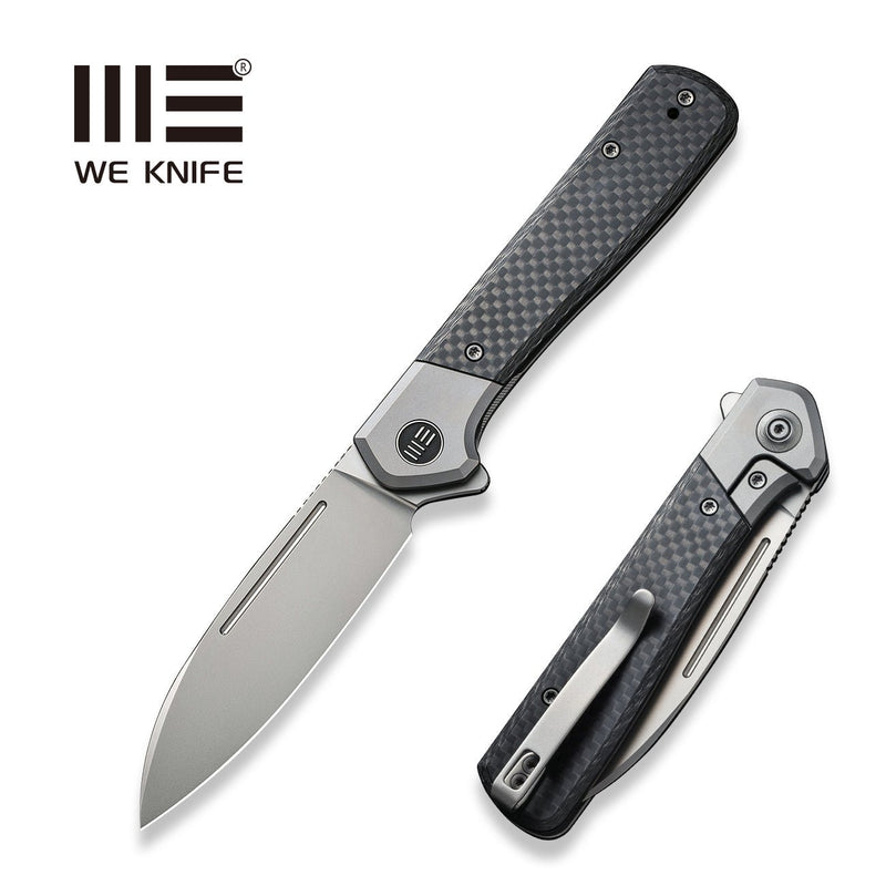 WEKNIFE Soothsayer Flipper Knife - Titanium & Carbon Fiber