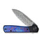 WEKNIFE Soothsayer Flipper Knife Titanium Handle With Timascus Inlay (3.48" Damasteel Blade) WE20050-DS1