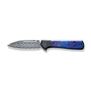 WEKNIFE Soothsayer Flipper Knife Titanium Handle With Timascus Inlay (3.48" Damasteel Blade) WE20050-DS1