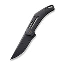 WEKNIFE Speedliner Flipper Knife Black Titanium Handle (3.39" Black Stonewashed CPM 20CV Blade) WE22045C-1