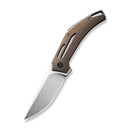 WEKNIFE Speedliner Flipper Knife Bronze Titanium Handle (3.39" Hand Rubbed Satin CPM 20CV Blade) WE22045C-2