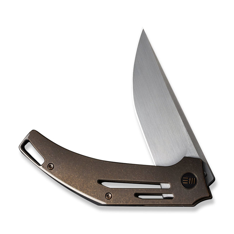 WEKNIFE Speedliner Flipper Knife Bronze Titanium Handle (3.39" Hand Rubbed Satin CPM 20CV Blade) WE22045C-2