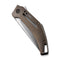 WEKNIFE Speedliner Flipper Knife Bronze Titanium Handle (3.39" Hand Rubbed Satin CPM 20CV Blade) WE22045C-2