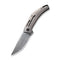 WEKNIFE Speedliner Flipper Knife Gray Titanium Handle (3.39" Hakkapella Damasteel Blade) WE22045C-DS1
