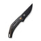 WEKNIFE Speedliner Flipper Knife Shredded Carbon Fiber Handle (3.39" Black Stonewashed CPM 20CV Blade) WE22045B-2