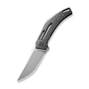 WEKNIFE Speedliner Flipper Knife Twill Carbon Fiber Handle (3.39" Silver Bead Blasted CPM 20CV Blade) WE22045B-1