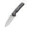 WEKNIFE Subjugator Flipper & Thumb Stud Knife Carbon Fiber With Titanium Lock Side Handle (3.48" CPM 20CV Blade) WE21014D-1