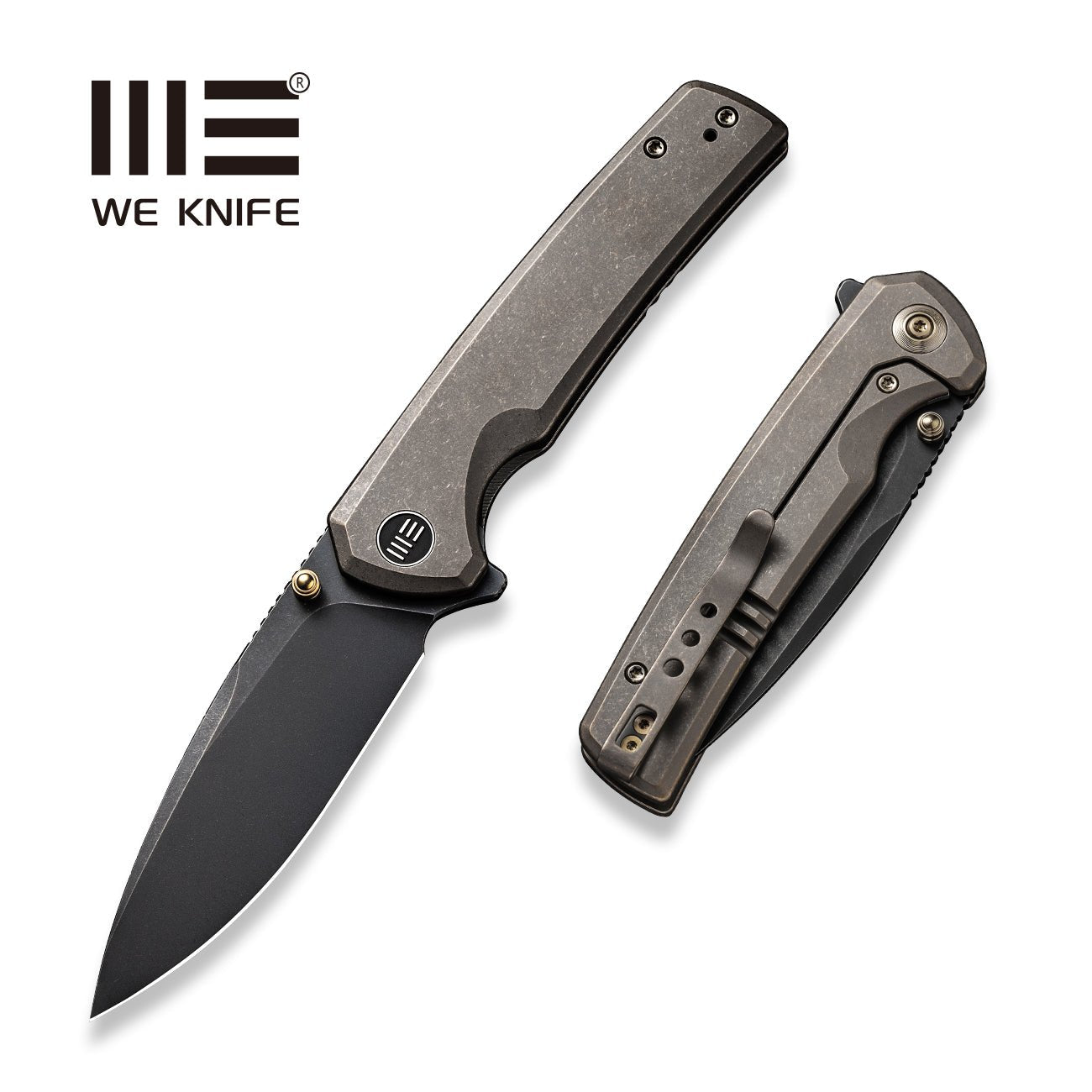 WEKNIFE Subjugator Flipper & Thumb Stud Knife Titanium Handle CPM