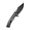 WEKNIFE Swiftfin Flipper & Thumb Hole Knife Polished Gray Titanium Handle (3.8" Polished Gray CPM 20CV Blade) WE23051 Sample1