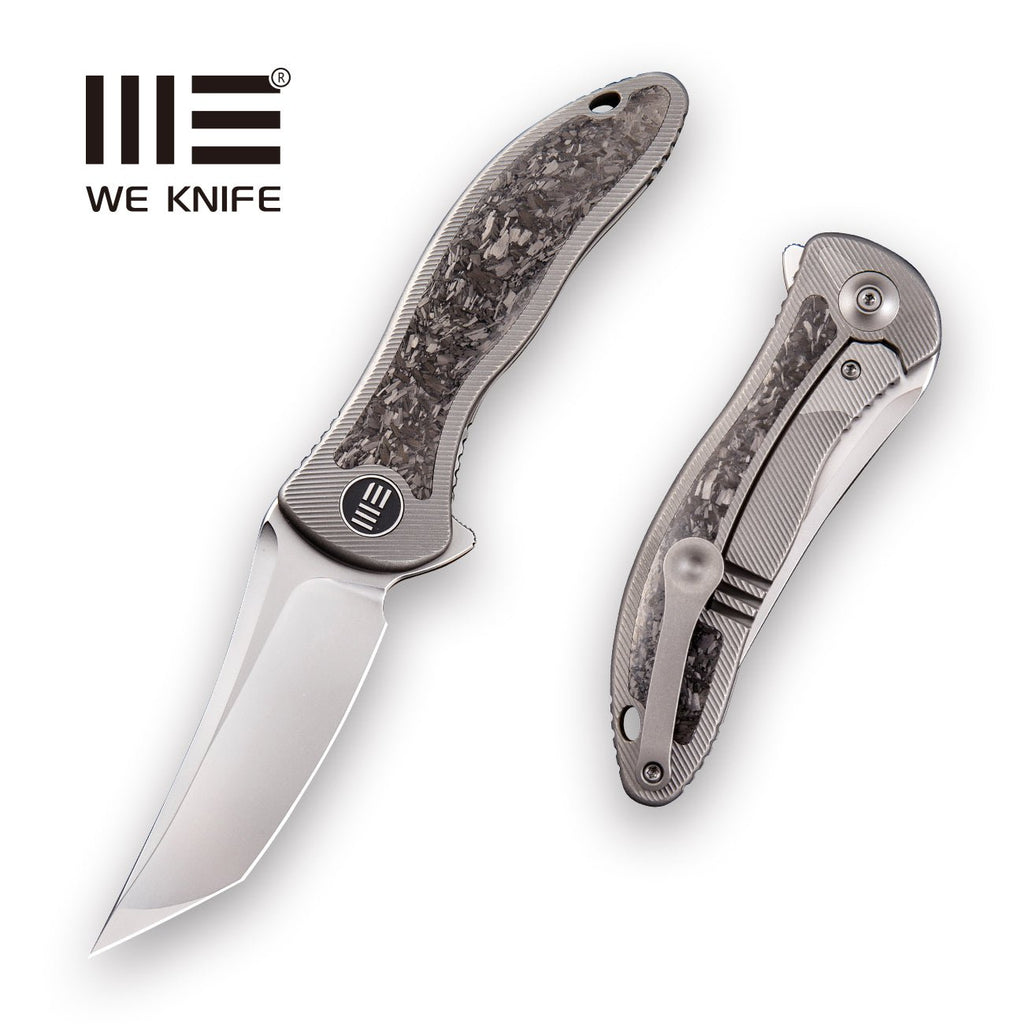 WEKNIFE Synergy2 Flipper Knife Titanium Handle With Carbon Fiber Inlay ...