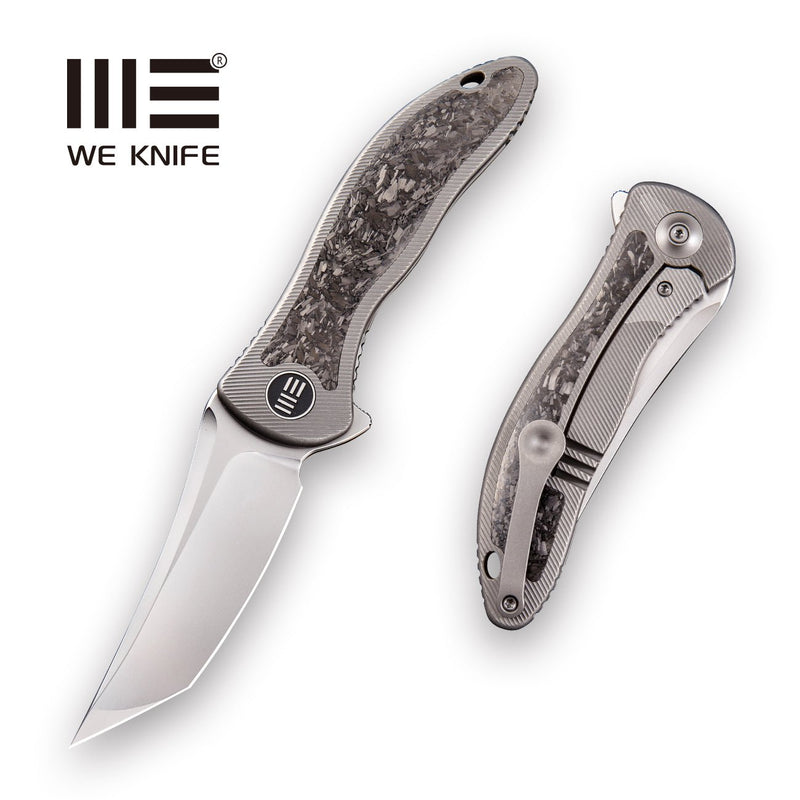 WEKNIFE Synergy2 Flipper Knife Titanium Handle With Carbon Fiber Inlay (3.49" M390 Blade) 912CF-B