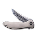 WEKNIFE Synergy2 Flipper Knife Titanium Integral Handle (3.49" Hakkapella Damasteel Blade) 912DS-1