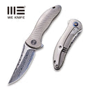 WEKNIFE Synergy2 Flipper Knife Titanium Integral Handle (3.49" Hakkapella Damasteel Blade) 912DS-1