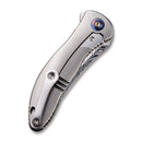 WEKNIFE Synergy2 Flipper Knife Titanium Integral Handle (3.49" Hakkapella Damasteel Blade) 912DS-2