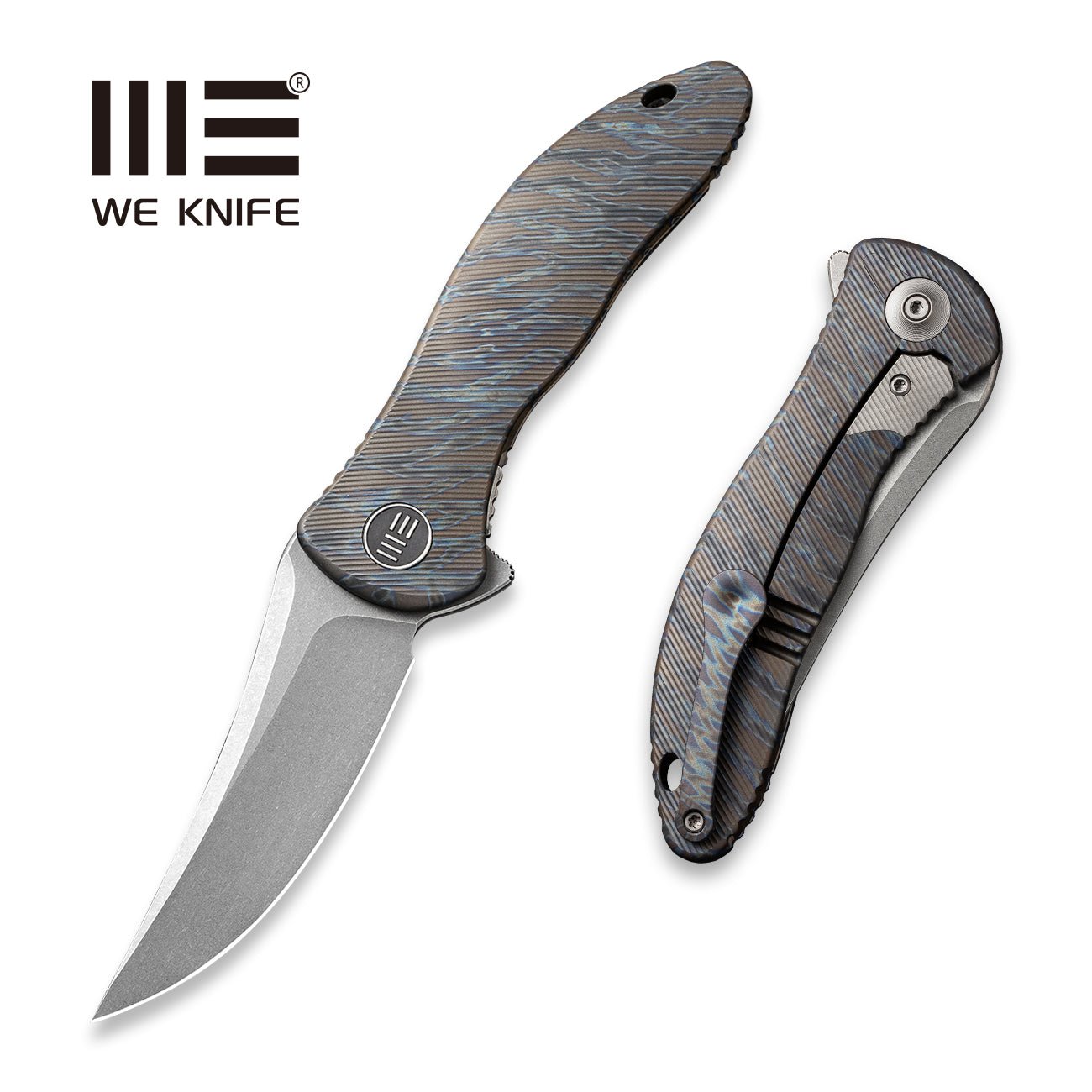 WEKNIFE Synergy2 Flipper Knife Titanium Integral Handle M390 Blade 