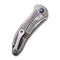 WEKNIFE Synergy2 Flipper Knife Titanium Integral Handle With Carbon Fibre Inlay (3.49" Hakkapella Damasteel Blade) 912CF-DS1