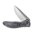 WEKNIFE Synergy2v2 Flipper Knife Titanium Handle With Carbon Fiber Inlay (3.49" CPM 20CV Blade) WE18046CF-1