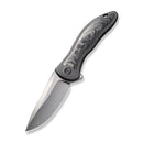 WEKNIFE Synergy2v2 Flipper Knife Titanium Handle With Carbon Fiber Inlay (3.49" CPM 20CV Blade) WE18046CF-1