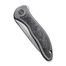 WEKNIFE Synergy2v2 Flipper Knife Titanium Handle With Carbon Fiber Inlay (3.49" CPM 20CV Blade) WE18046CF-1