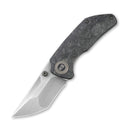 WEKNIFE Thug Thumb Stud Knife Carbon Fiber With Titanium Lock Side Handle (2.69" CPM 20CV Blade) 2103C