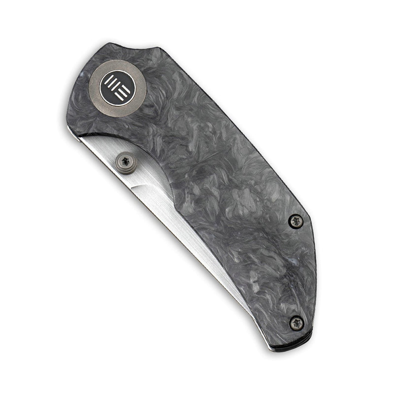 WEKNIFE Thug Thumb Stud Knife Carbon Fiber With Titanium Lock Side Handle (2.69" CPM 20CV Blade) 2103C