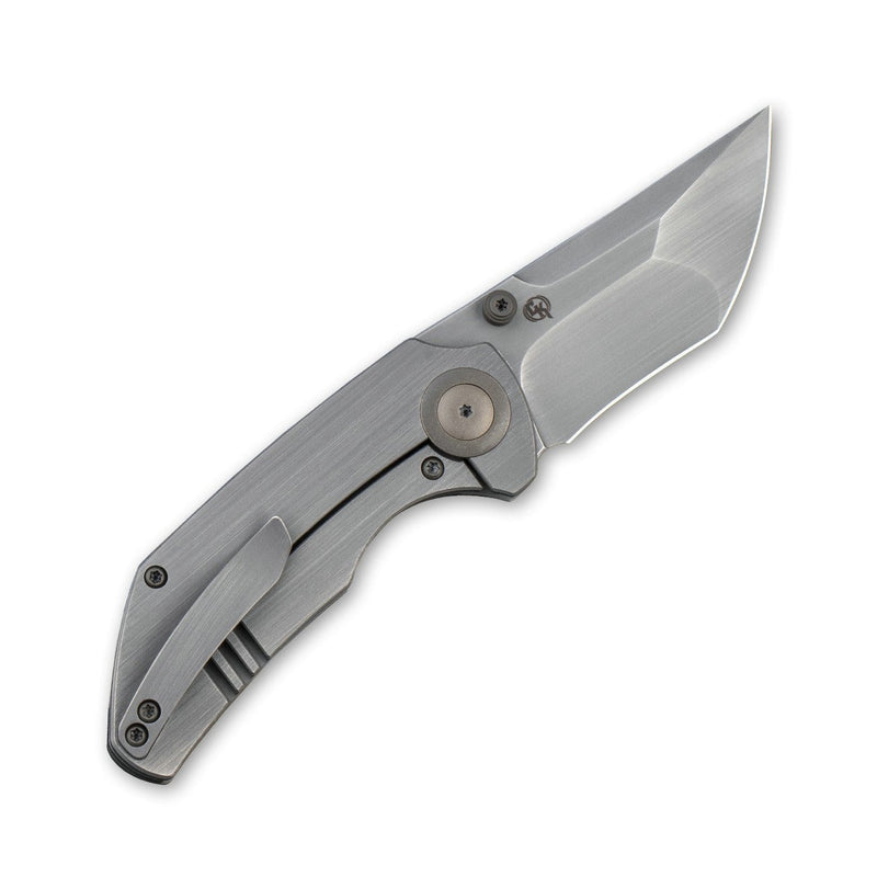 WEKNIFE Thug Thumb Stud Knife Carbon Fiber With Titanium Lock Side Handle (2.69" CPM 20CV Blade) 2103C