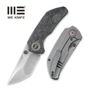 WEKNIFE Thug Thumb Stud Knife Carbon Fiber With Titanium Lock Side Handle (2.69" CPM 20CV Blade) 2103C