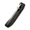 WEKNIFE Thug XL Thumb Stud Knife Black With Laser Pattern Titanium Handle (3.35" Gray Hand Rubbed CPM 20CV Blade, Satin Flat WE20028D-5
