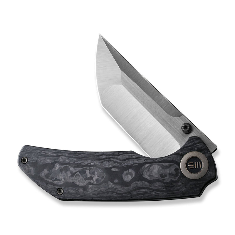 WEKNIFE Thug XL Thumb Stud Knife Carbon Fiber With Titanium Lock Side Handle (3.35" CPM 20CV Blade) WE20028E-1