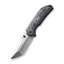 WEKNIFE Thug XL Thumb Stud Knife Carbon Fiber With Titanium Lock Side Handle (3.35" CPM 20CV Blade) WE20028E-1