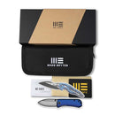 WEKNIFE Thug XL Thumb Stud Knife Carbon Fiber With Titanium Lock Side Handle (3.35" CPM 20CV Blade) WE20028E-1