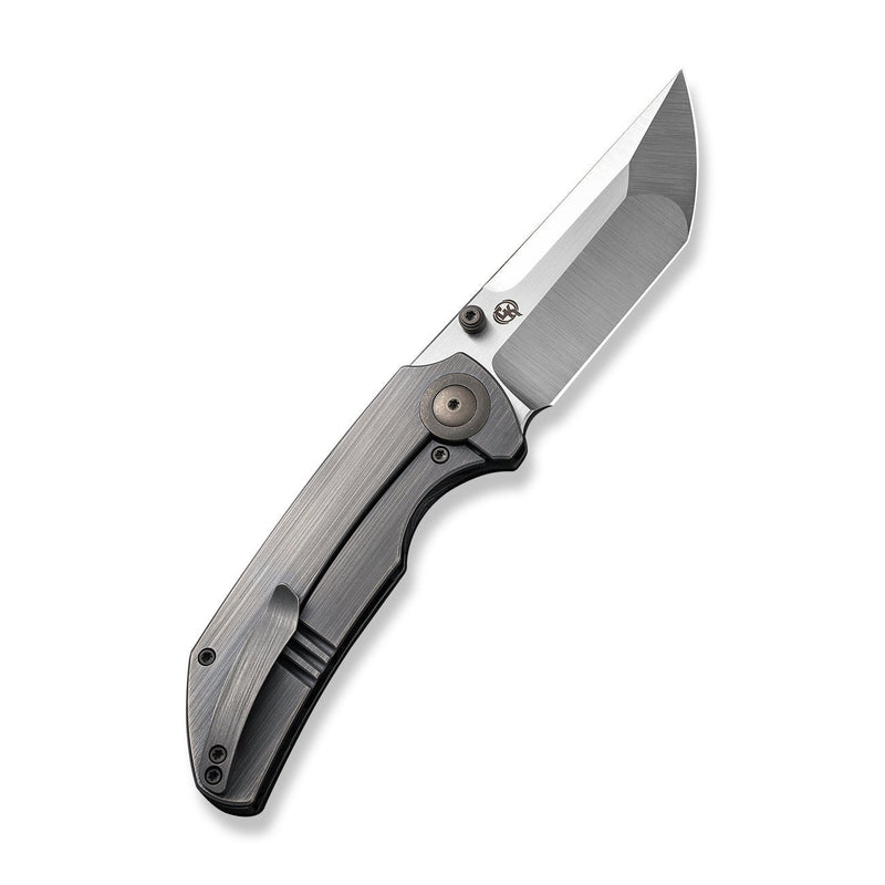 WEKNIFE Thug XL Thumb Stud Knife Carbon Fiber With Titanium Lock Side Handle (3.35" CPM 20CV Blade) WE20028E-1