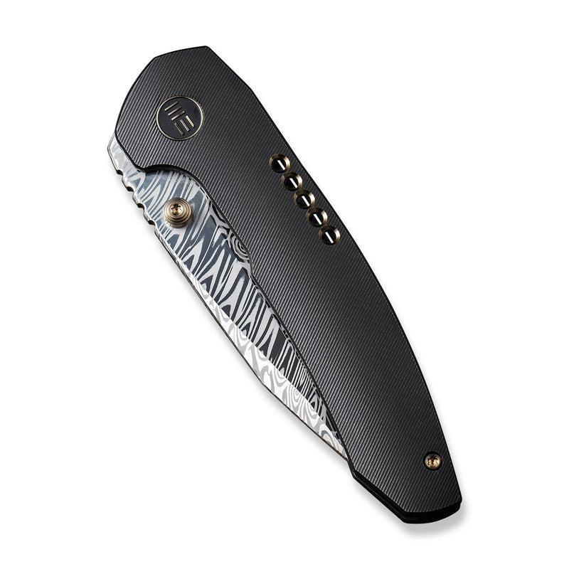 WEKNIFE Trogon Thumb Stud Knife Titanium Handle (3.2" Damasteel Blade) WE22002B-DS1
