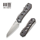 WEKNIFE Vision R Manual Thumb Knife Tiger Stripe Pattern Flamed Titanium Handle (3.54" Silver Bead Blasted CPM 20CV Blade) WE21031-6