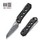 WEKNIFE Vision R Manual Thumb Knife Titanium Handle (3.54" Damasteel Blade) WE21031-DS1