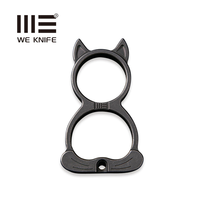 WEKNIFE WE Cat Titanium Material Collectible Knuckle With S/S Bead Chain A-07E