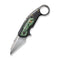 WEKNIFE Yardbird Flipper & Button Lock Knife Black Titanium Handle With Jungle Wear Fat Carbon Fiber Inlay (2.44" Hand Rubbed Satin CPM 20CV Blade) WE22021-4