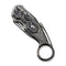 WEKNIFE Yardbird Flipper & Button Lock Knife Polished Bead Blasted Titanium Handle With Aluminum Foil Carbon Fiber Inlay (2.44" Hand Rubbed Satin CPM 20CV Blade) WE22021-3
