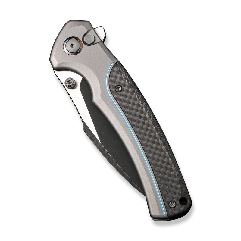 WEKNIFE Ziffius – Fiber & & CPM Handle & Lock Flipper Stud Button 20CV Knife Titanium Carbon We Knife Thumb
