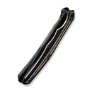 WEKNIFE Zonda Flipper Knife Bronze / Black Titanium Handle With Bronze Titanium & Copper Foil Carbon Fiber Inlay (4.05" Black Stonewashed Bevels, Black Brushed Flats CPM 20CV Blade) WE22016-3